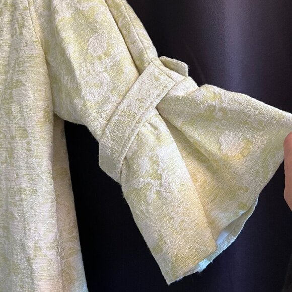 Bob Mackie Studio Womens Jacket Double Breasted Floral Brocade Button Detail - Picture 8 of 11